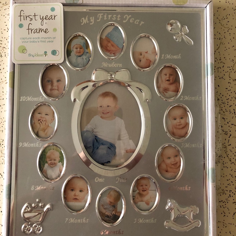 My first year silver baby frame 8 x 10